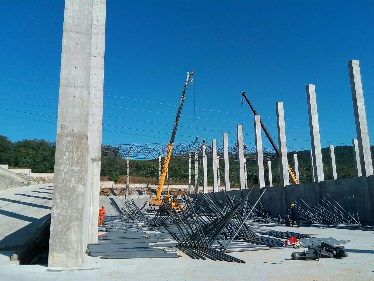 运城威海搅拌站网架